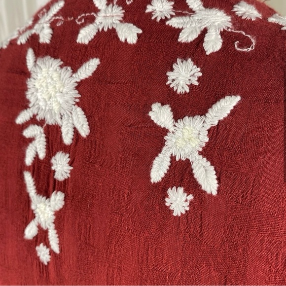 Free People Love to Love You red midi dress with embroidery size XS - Picture 5 of 8